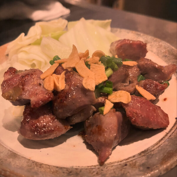 砂ずりガーリック焼き